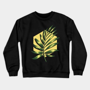 Green Palm Leaf Crewneck Sweatshirt